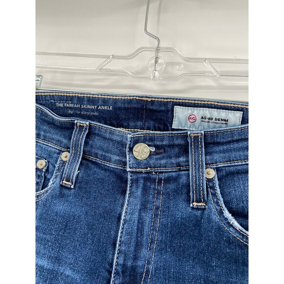 AG Adriano Goldschmied Medium Blue Wash Farrah Ankle Skinny Jeans Size 26R - Picture 5 of 7
